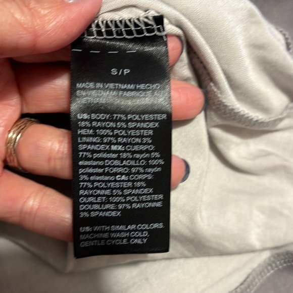 WHBM Heather Stone Textured Snit Twofer Shirt Sz S NWT - Picture 6 of 6